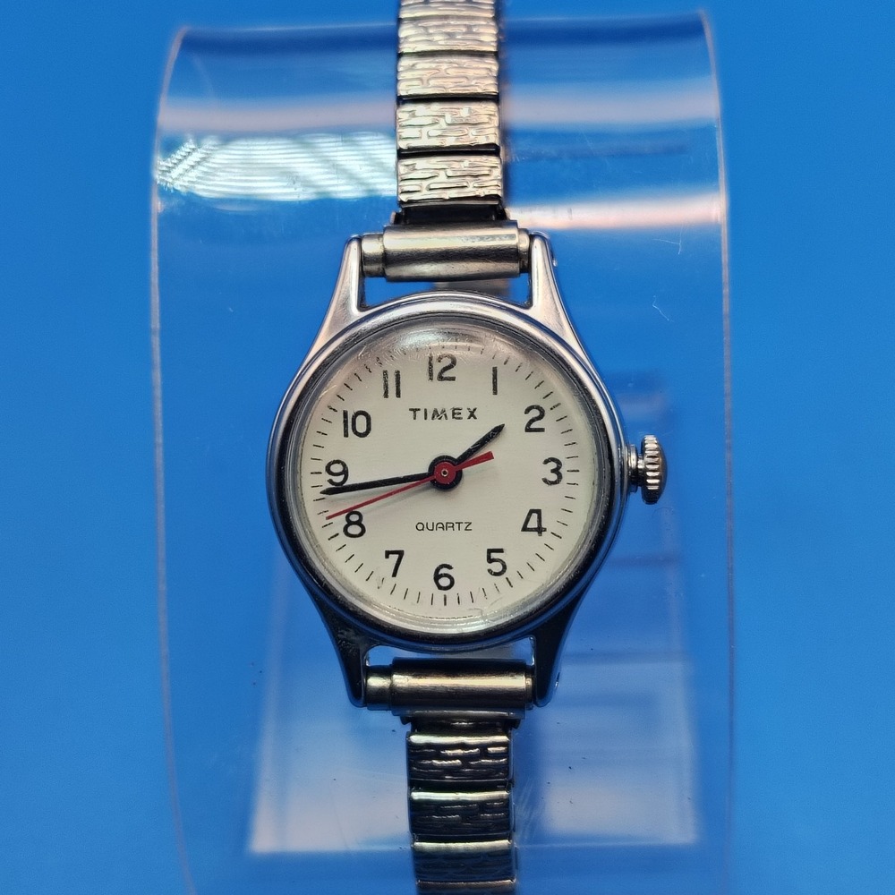 Vintage 1995 Timex 20mm Women's‎ Stainless Steel Quartz Cocktail Watch Restored